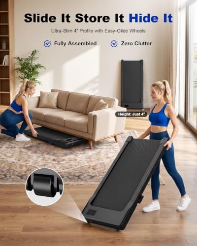 MJWW 6% Incline Walking Pad, Smart AI Under Desk Treadmill for Home - Image 7