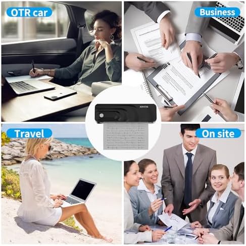 Wireless Portable Thermal Printer, Bluetooth Inkless Mobile Printer for Phone Laptop, Fit Various Sizes Thermal Paper 8.5"x11" US Letter A4, Included Carry Bag & Paper kit - Image 6