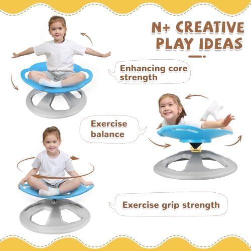 Zhenx Spinning Chair for Autistic Kids with Handles - Autism Sensory Toy - Image 3