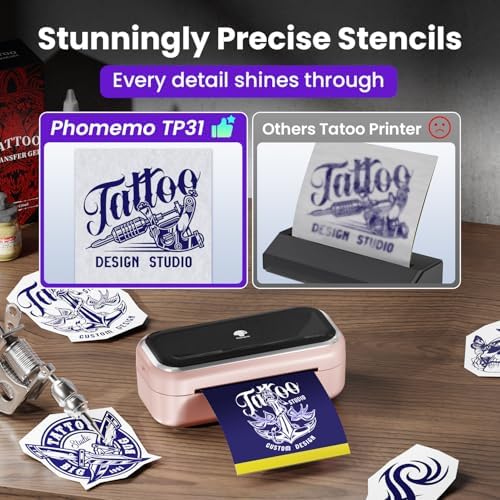 Phomemo TP31 Mini Tattoo Stencil Printer for Tattoo Artists & Beginners - Image 5