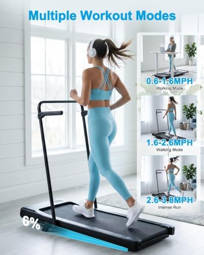 MJWW 6% Incline Walking Pad, Smart AI Under Desk Treadmill for Home - Image 3