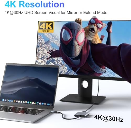 USB C to HDMI Adapter,USB-C Adapter Hub Multiport Digital AV Converter - Image 3