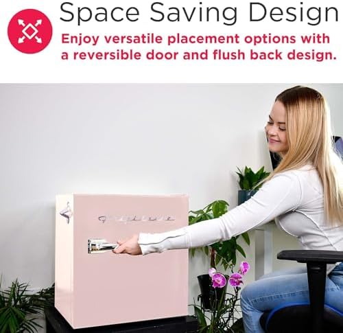 Frigidaire Coral EFR176- AMZ EFR176 Retro Mini Refrigerator-Energy Saving-Adjustable Thermostat Control-Side Mounted Bottle Opener-Ideal for for Dorm, Office, RV, Garage, Apartment 1.6 Cubic Feet - Image 6