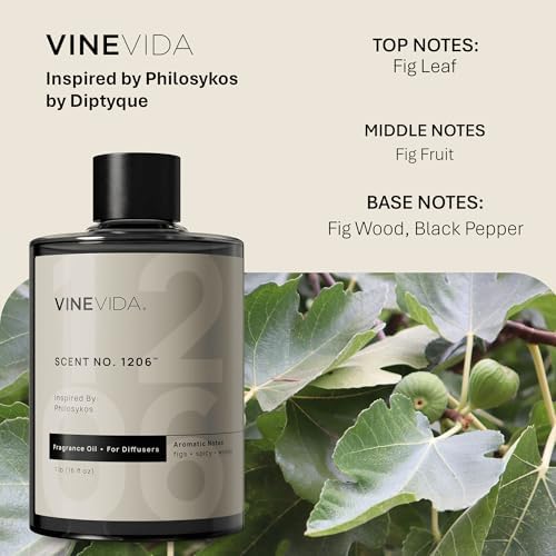 VINEVIDA [16 Fl Oz] Scent NO. 1206 Fragrance Oil for Cold Air Diffusers, Aromatic Notes of Fig Fruit Wood Black Pepper, Essential Oils for Diffuser Oil Refill - Image 2