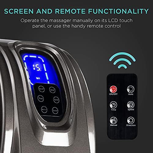 Best Choice Products Shiatsu Foot Massager for Pain Relief, Plantar Fasciitis, Neuropathy, Blood Circulation, Remote Control w/Compact Design - Gray - Image 2