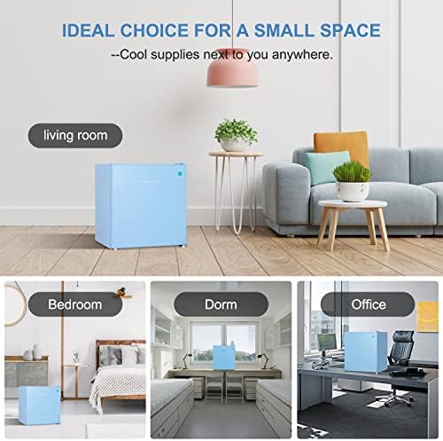 1.6 Cu' Mini Refrigerator, Small Refrigerator, Mini Fridge with Freezer, Compact Refrigerator, Blue (FR 160 BLUE) - Image 6