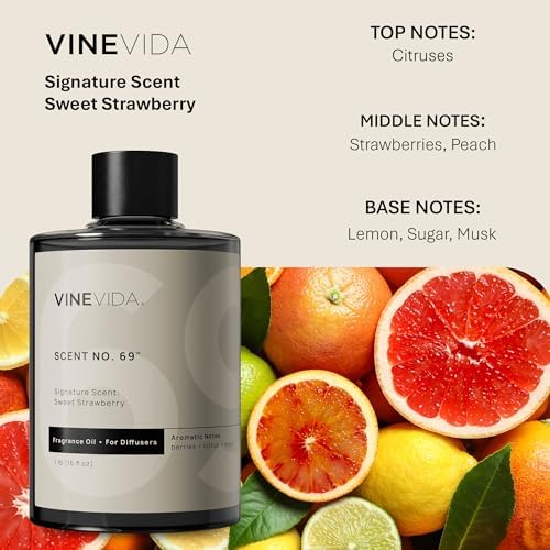 VINEVIDA [16 Fl Oz] Sweet Strawberry Fragrance Oil for Cold Air Diffusers, Essential Oils for Diffuser Oil Refill & Air Freshener Room Spray - Image 2