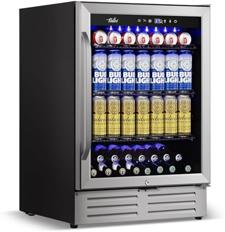 Velivi 24'' Beverage Refrigerator Under Counter Fridge with Door Lock by Velivi