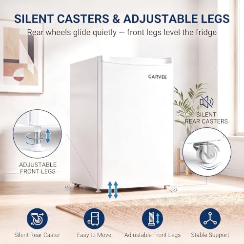 4.5 Cu.Ft Mini Fridge with Freezer, Great for Dorm Office Bedroom - Image 5