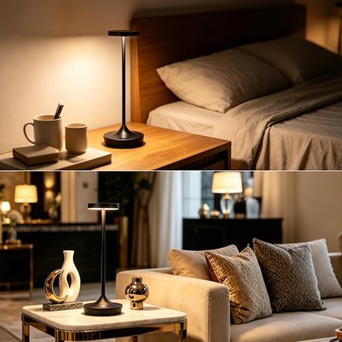 YHT Rechargeable Cordless Table Lamps 6000mAh LED Battery Table Light - Image 4
