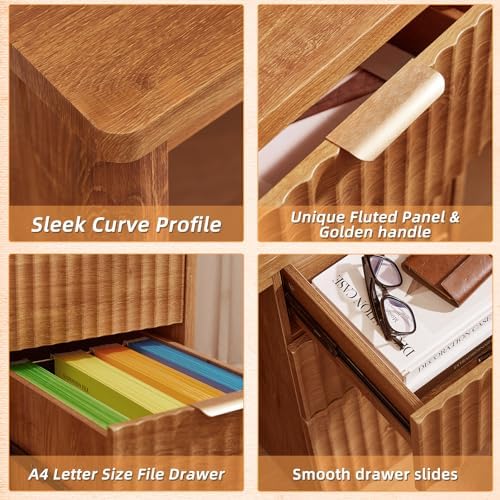 LEYAOYAO Office Desk 48" with 3 Drawers Storage File Cabinet - Image 5