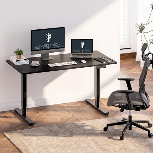 FLEXISPOT E6 3-Stage Dual Motor 60 x 24 Electric Standing Desk Sit Stand Up Desk, Holds 220 lbs, Adjustable Height w/Memory Presets, One-Piece Black Desktop & Black Frame, Ships in 2 Boxes - Image 2
