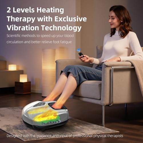 Foot Massager with Heat,Deep Shiatsu for Plantar Fasciitis（Silver） - Image 4