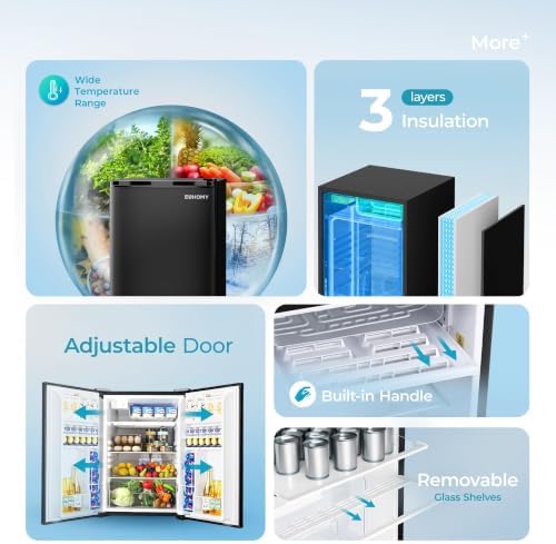 EUHOMY 4.4 Cu.Ft Mini Fridge with Freezer, Compact Refrigerator for Dorm - Image 6