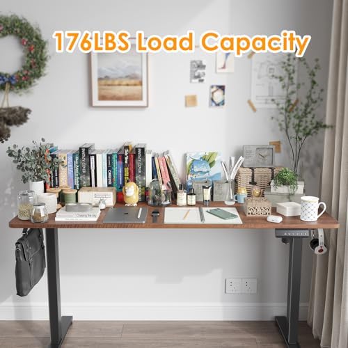 STARY Electric Standing Desk Adjustable Height Sit Stand Home Office Desk with Splice Board - Image 2