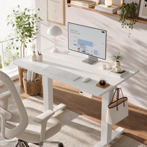 Claiks 32 x 19 Inch White Electric Standing Desk - Image 2