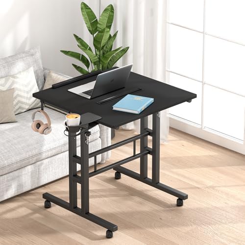 Klvied Mobile Standing Desk, Adjustable, Black - Image 2