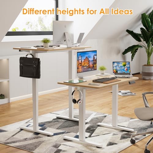 STARY Electric Standing Desk Adjustable Height Sit Stand Home Office Desk with Splice Board - Image 4