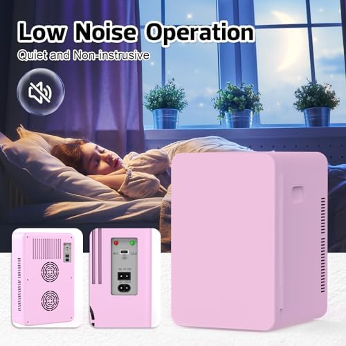 advwin 22L Mini Fridge for Bedroom, 30 Cans Portable Cooler & Warmer Compact Refrigerators with AC/DC Power for Skin Care, Beverage, Cosmetics, Food, Drinks, Office Desk Dorm Room - Image 7