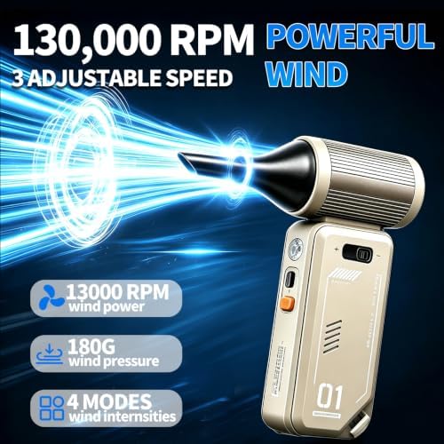 Compressed Air Duster Rechargeable Cordless with Stepless Speed - Image 2