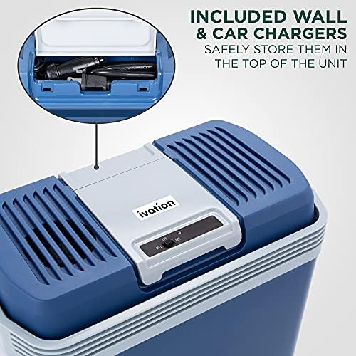Ivation Electric Cooler & Warmer, Portable Thermoelectric Fridge w/Handle - Image 4