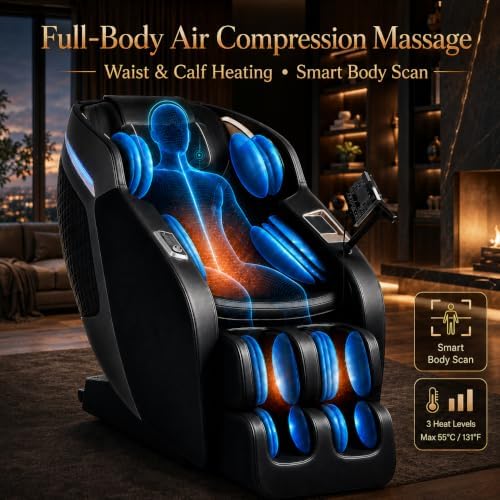 Luxury 4D Full Body Massage Chair with Calf Kneading, Zero Gravity SL-Track Shiatsu Recliner ,18 Auto Modes & 6 Massage Techniques,Lumbar & Calf Heating,Foot Roller,Voice/App/Touch Control,Body Scan - Image 4