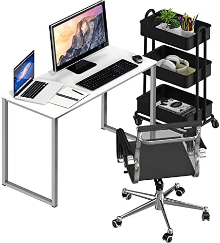 SHW Mission 32-Inch Home Office Computer Desk, White - Image 5