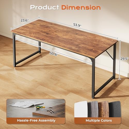 PRAISUN 55 X 24 Inch Computer Desk with Deeper Desktop - Image 2