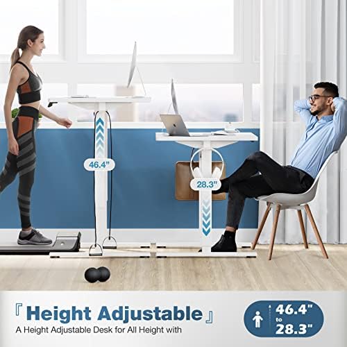 DUMOS 41 Inch Electric Standing Desk, Memory Adjustable Home Office Desk - Image 3