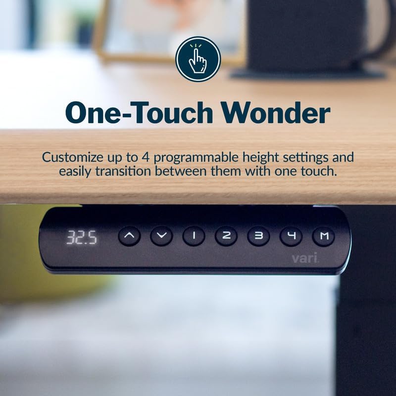 Vari ComfortEdge Electric Standing Desk – 48x30 – Light Wood/Slate - Image 6