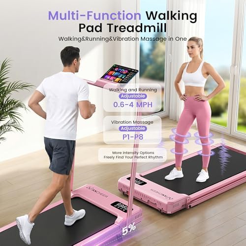 Small Walking Pad with Incline - Under Desk Treadmill with Vibration Plate - Image 2