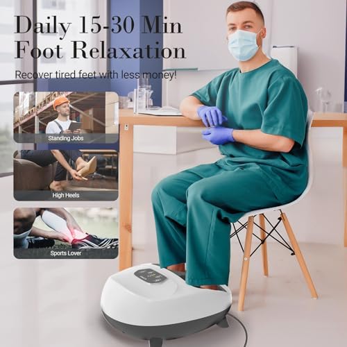 CuPiLo Foot Massager with Heat, FSA Eligible HSA Full Foot Massage, White - Image 5