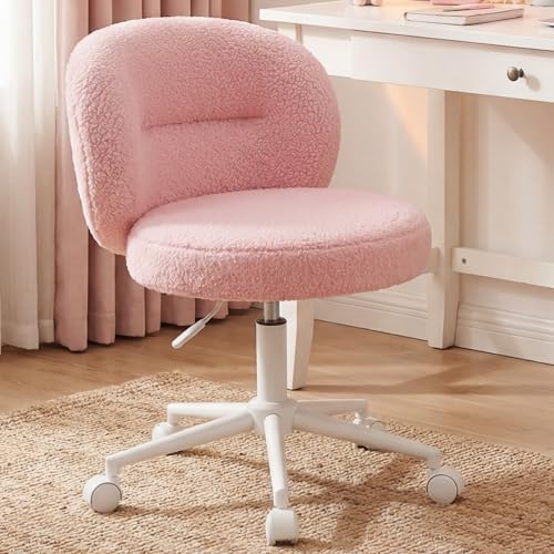 Homkdom Round Vanity Chair with Silent Wheels, 17.32" Wide Seat by ElevateYourHome%EF%BC%8CEnhanceEver