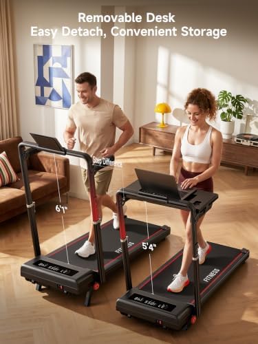 RHYTHM FUN Incline Walking Pad with Handle Bar, 37.5" Runng Belt, 300 LBS - Image 3