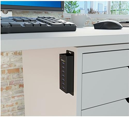StarTech.com 7 Port USB 3.0 Hub (5 Gbps) - Metal Enclosure - Desktop or Wall Mountable - Rugged & industrial Powered USB Expander and Splitter Hub (ST7300U3M) - Image 5