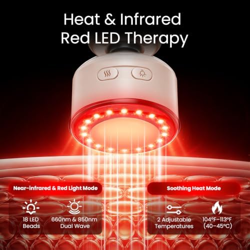 BOB AND BRAD Q2 Ultra Mini Massage Gun with Red LED Therapy Infrared Heat - Image 3
