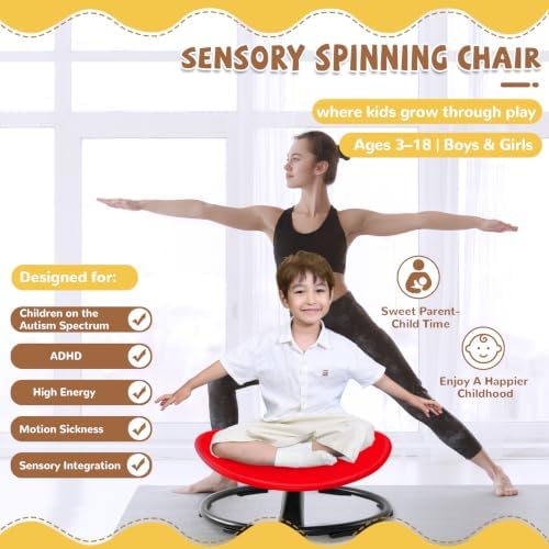 Zhenx Spinning Chair for Autistic Kids (Ages 3-18), Autism Sensory Toy Gift - Image 6