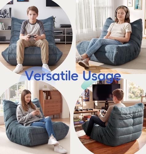 Hobestluk Medium Bean Bag Chairs Lounge Floor Chair BeanBag Couch Togo Sofa - Image 5