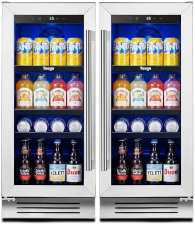 Yeego 30 Inch Beverage Refrigerator, 200 Can Beer Cooler with Glass Door by Yeego