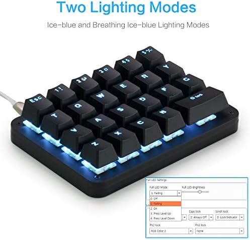 Koolertron One-Handed Macro Keyboard, 23-Key Red Switch Gaming Keypad - Image 4