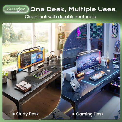 Huuger 63'' x 19.7'' Computer Desk with Power Outlets, 0.95'' Thick Desktop - Image 3