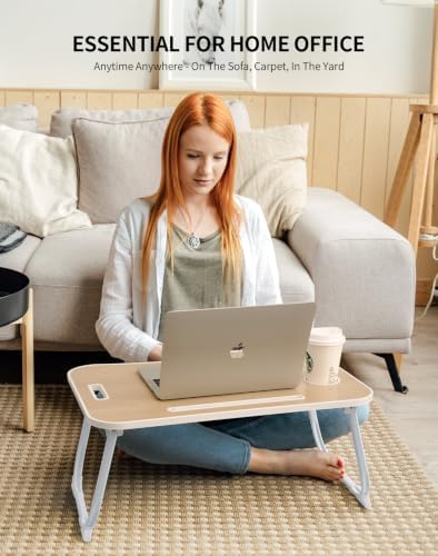 ZEAPTAC Foldable Lap Desk, Bed Desk, Bed Table & Laptop Stand w/Cup Holder - Image 4