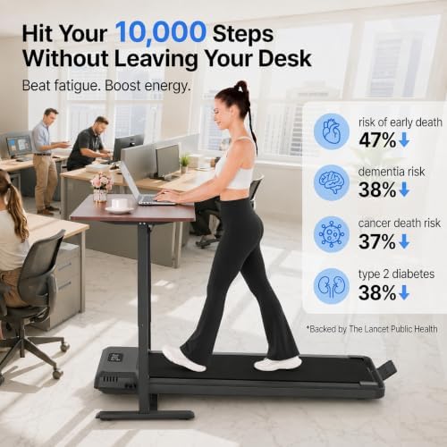 FUNMILY Upgrade Walking Pad Folding Treadmill with 12%/15% Incline & Handle Bar, 3.5HP Foldable Under Desk Compact Treadmills for Home/Office/Gym, 400+lb Capacity, Shock Absorption - Image 3