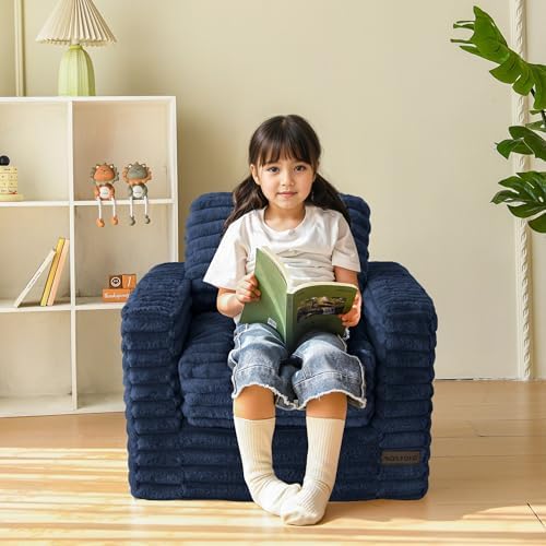 MAXYOYO Kids Bean Bag Chair, Comfy Upholstered Bean Bag Sofa with Filler - Image 4