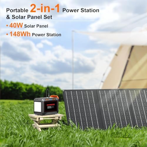MARBERO 148Wh Solar Generator with Panels Included Solar Panel Kit 40W - Image 6
