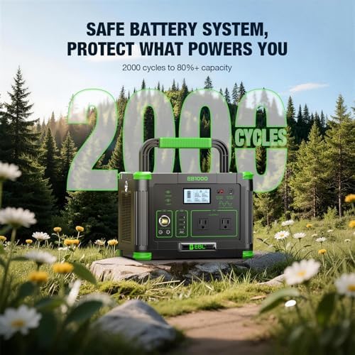 EBL 1000W Portable Power Station with 200W Portable Solar Panel - Image 3