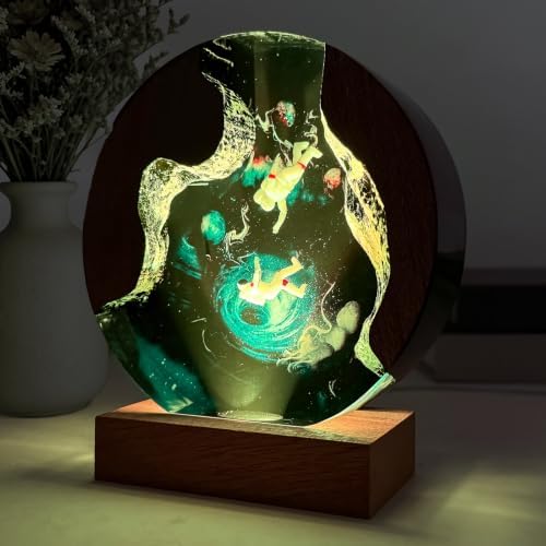 Space Resin Lamp, Handmade Galaxy Resin Night Light for Home Office Decor - Image 6