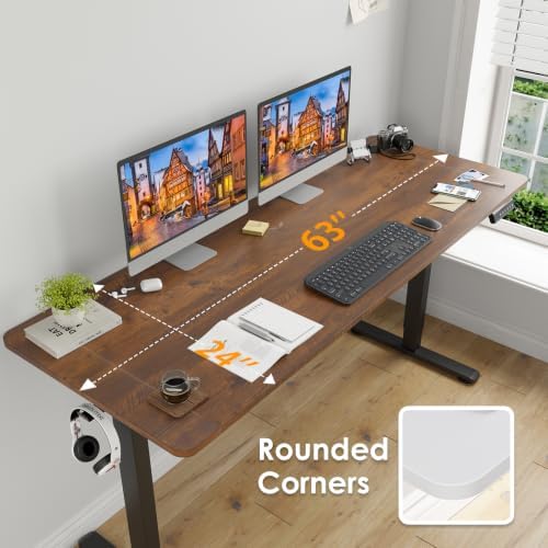 STARY Electric Standing Desk Adjustable Height Sit Stand Home Office Desk with Splice Board - Image 4