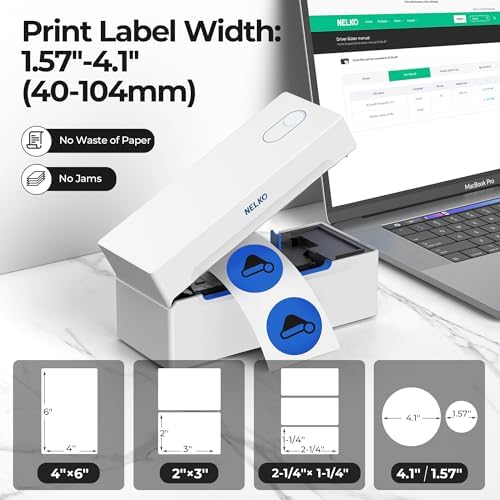 Nelko Bluetooth Thermal Shipping Label Printer, 4x6 Thermal Label Printer - Image 4