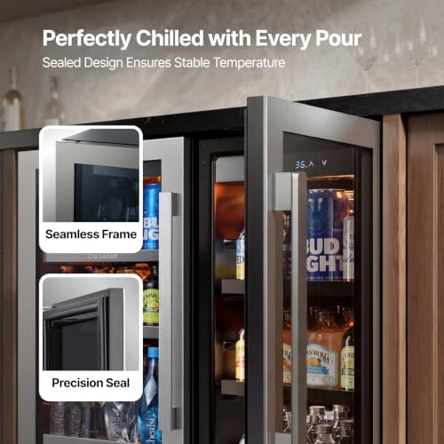 Ca'Lefort 30'' Beverage Fridge Under Counter, 200 Can Beverage Refrigerator - Image 4